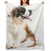 Saint Bernard Watercolour Artwork Throw Blanket Hair Comforter Soft Beds Blankets Sofas Of Decoration Blankets