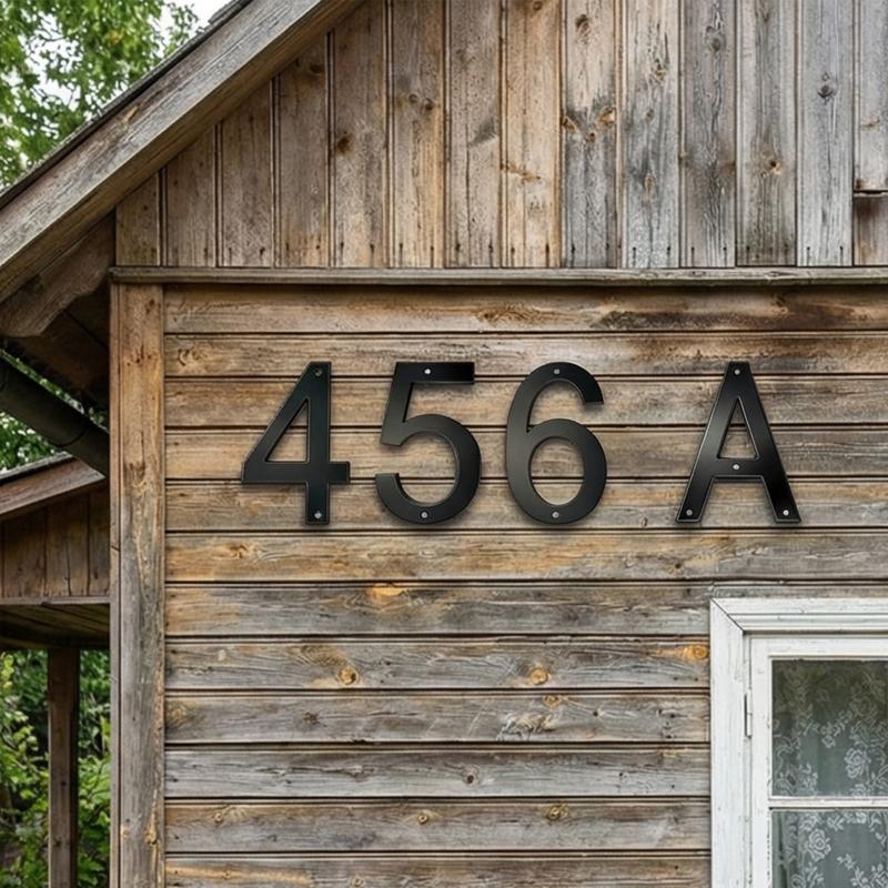 Modern Acrylic House Number Plate Door Label Number Plate Sign with Screw Modern Numbers Address Sign Easy Installation M4YD