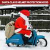 Funny Christmas Hat Motorcycle Helmet Cover Santa Claus Cycling Helmet Hood Merry Christmas Revels Decoration Hat Cartoon Cap