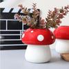 Creative Vase Mushroom Floral Arrangement Ornament Table Ceramic for Office