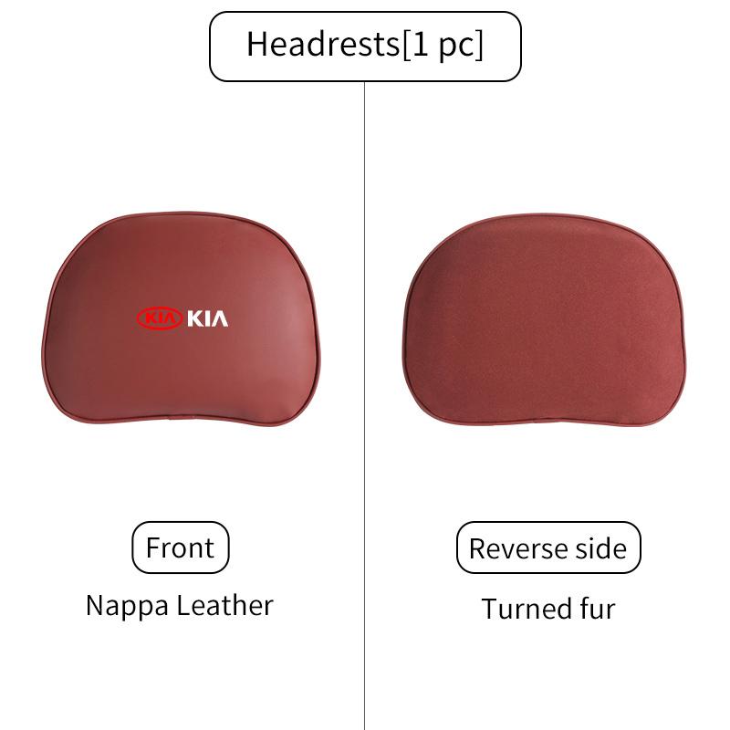 BBEI1 For KIA Car Logo Headrest Pillow Lumbar Neck Protective Cushion Accessories Cerato Soul Venga Forte Spectra Sedona Niro Cadenza