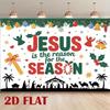 2D Jesus Is The Reason For The Season Christmas Backdrop Nativity Photography Background