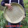Bamboo Household Winnowing Basket: Perforated & Non-Perforated Bamboo Sieve, Handmade Woven Tray for Dried Goods & Sun-drying Decor