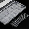 Long Coffin Nail Tips Full Cover Press On Reusable Fake Nails for Women Girls Manicure Home Party Use