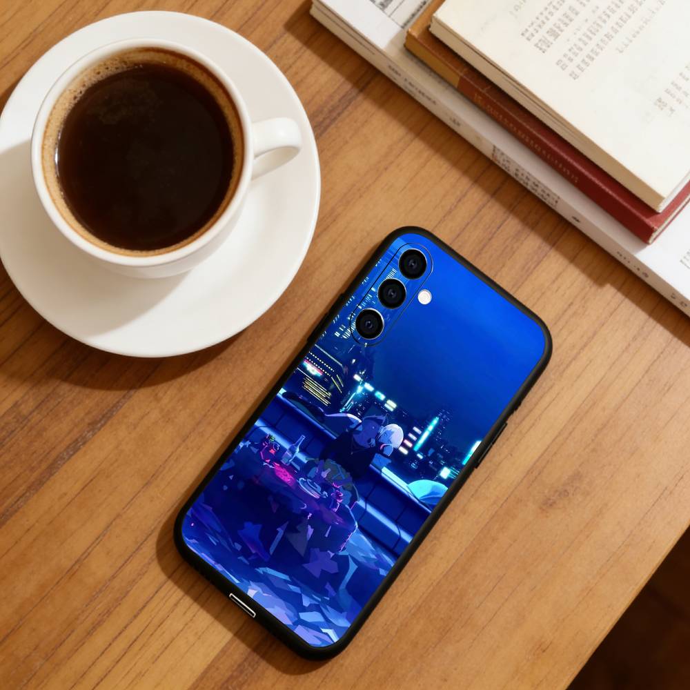 Anime C-Cyberpunk E-Edgerunners Phone Case For Samsung Galaxy A73,A72,A71,A70,A53,A52,A51,Soft Silicone Black Cover