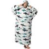 Wearable Blanket Hoodie for Adults Oversized Womens Blanket Hoodie Extra Long Blanket Hoodie with Big Pockets
