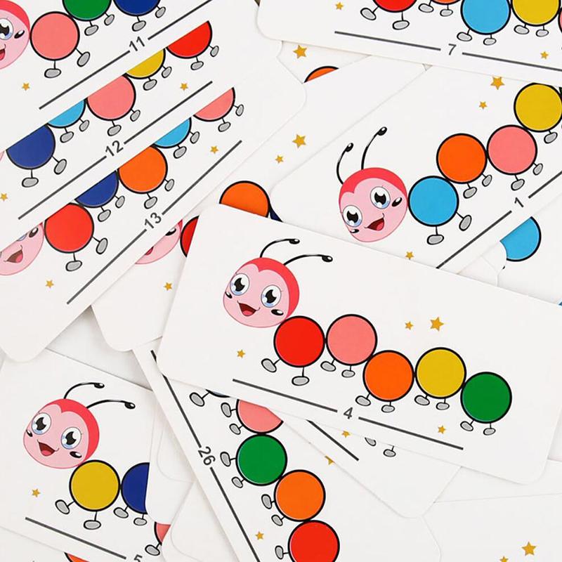 1 Set Color Sorting Montessori Educational Learning Props Clip Beads Toys Gifts Fine Motor Skill Toy For Preschool Kids