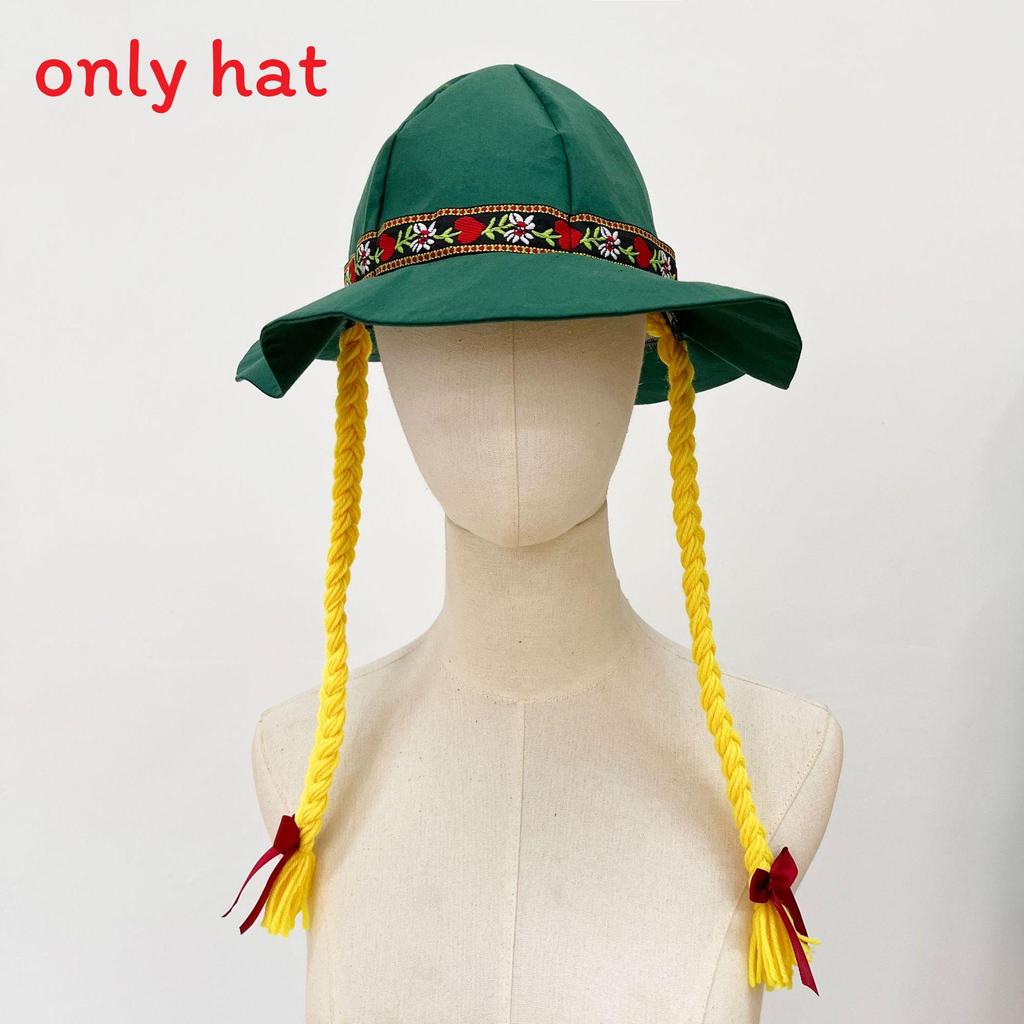 Cappello con treccia costume Oktoberfest per donna in tessuto poliestere Accessori Cosplay Halloween