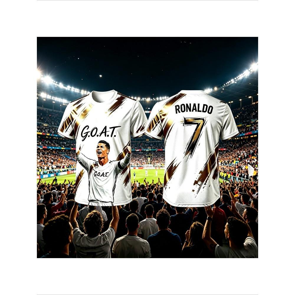 Kids #7Soccer Jersey Men UnisexFootball T-shirt Top Summer Fashion Print Casual Women Short Sleeve Men s Sports Football T-shirt S
