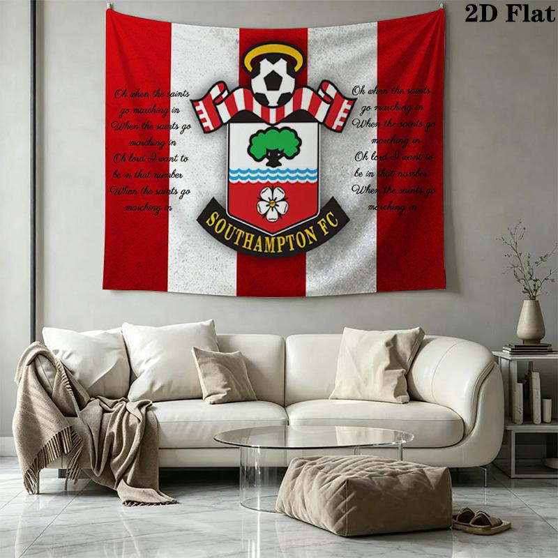 Southampton fc Logo Wall Tapestry Aesthetic Wall Hanging Printed Fabric Blanket Decorative Tapestries for Bedroom Living Room Home Decor