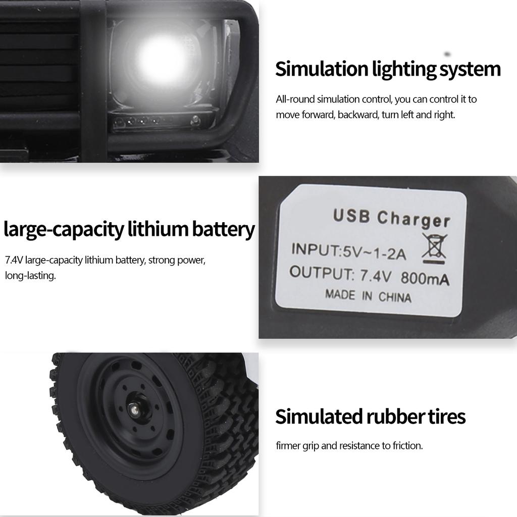 1Celsius12 RC Climbing Crawler Remote Control Truck Model Toy for Kids Over 14 Years Old