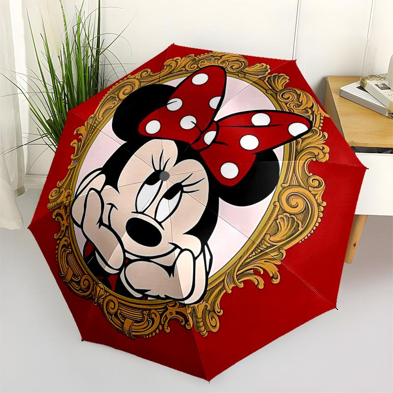 

Mickey and friends Themed Travel Umbrella-8 Ribs Automatic Opening and Closing, Portable Folding Design, Compact and Stylish Umbrella Suitab