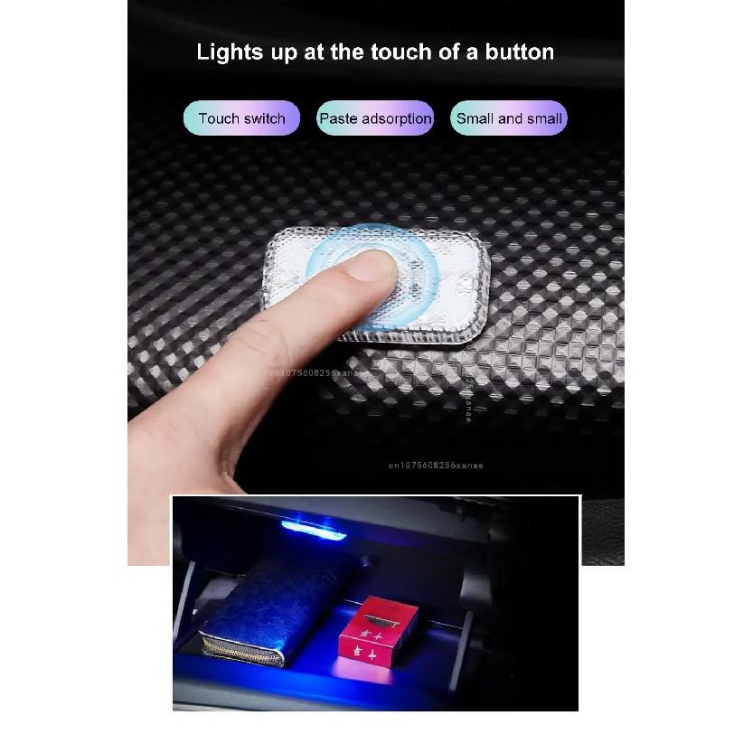 LED Car Mini Touch Light USB Charging Portable Auto Roof Ceiling Reading Night  Lamp Wireless Magnetic Decoration Ambinet Light