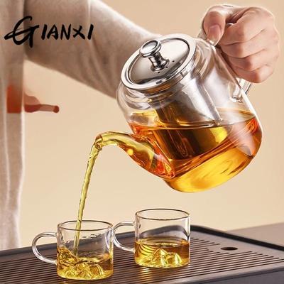 Tea Teapot Household Large Capacity Glass Tea Maker Tea Separation Thickened High Temperature Tea Set Single Pot
