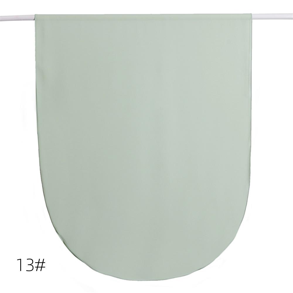 Solid Color Pearl Chiffon Semi-Circular Long Scarf - Breathable, Soft Draping Shawl