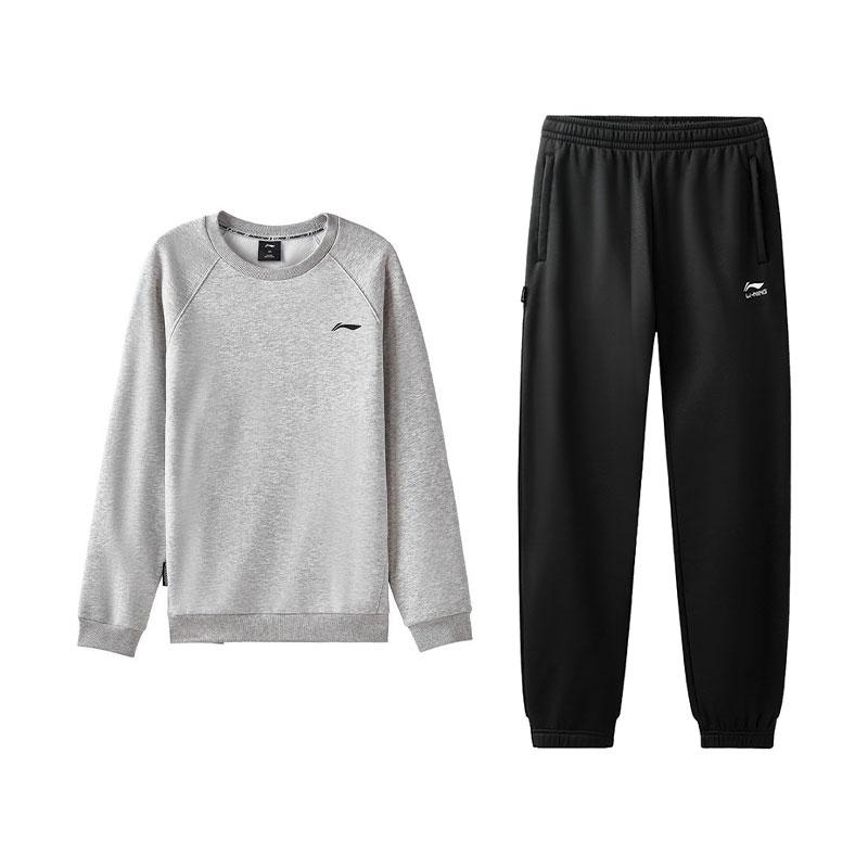 

Мужской комплект Li Ning: Толстовка с круглым вырезом на флисовой подкладке и удобные длинные брюки Свитшот Комплект Мужская одежда AWDVH05-2+AKLVC99-1 L