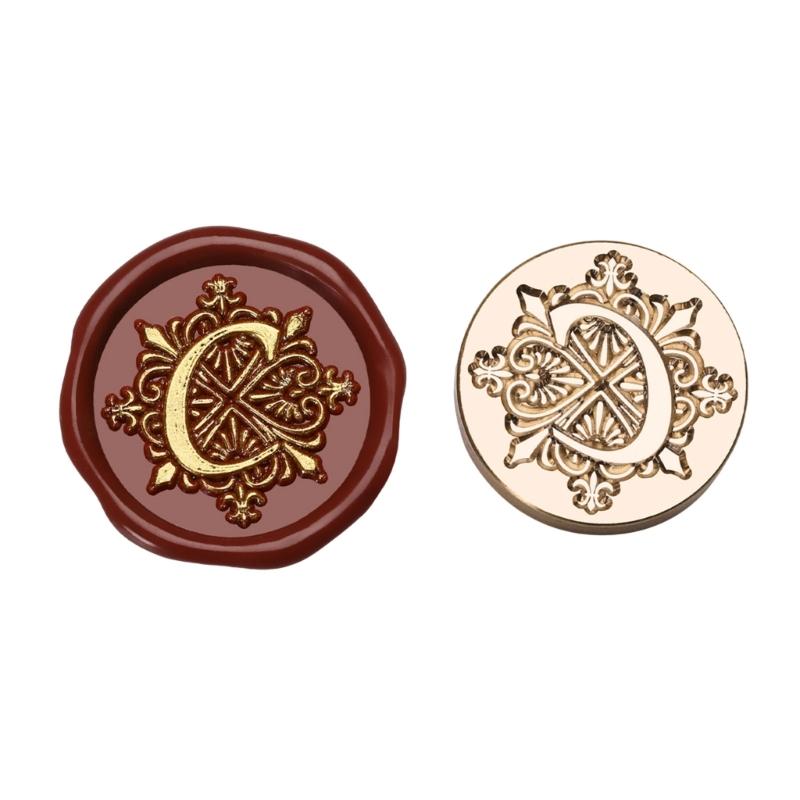 Letter Series Sealing Wax Stamp for Christmas Envelopes Card Wedding Invitation Decorations Capital F Wax Seal Stamp