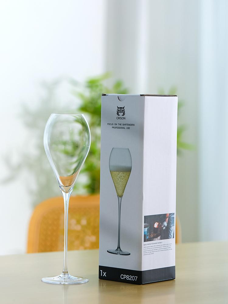 High Quality Lead-free Crystal Glass Champagne Glasses Tall Sparkling Wine Glasses Cocktail High-grade Color Box Packaging