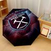 West Ham United FC Automatic 3‑Fold Umbrella 8‑Rib Windproof Folding Umbrella Sun Rain Protection For Outdoor Travel Daily Use