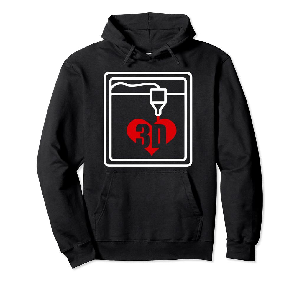Love 3D Print Heart Filament 3D Printer Tech Gift Hoodie
