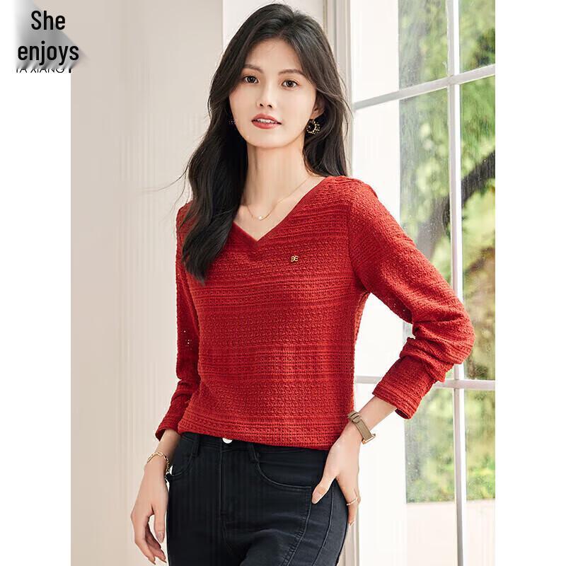 Shexiang Women s Long Sleeve Knit Top M
