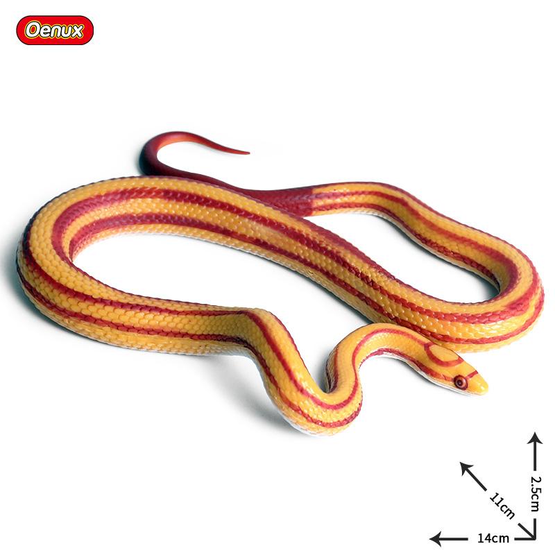 Oenux Simulation Forest Savage Snakes Animals Model Wild Cobra Rattlesnake Python Action Figures Party Favor Decor Kids Toy Gift