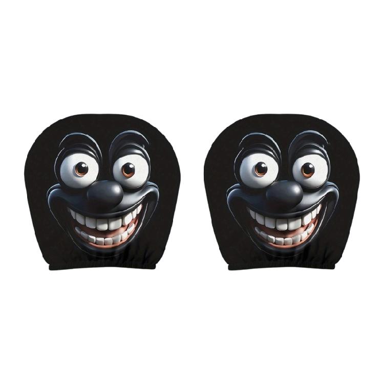 Laughter Inspired Automotive Headrest Covers Airy Mesh Fabric Comfortable Neck Support Washable Design for Summer Travel