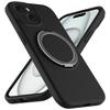 For iPhone 14 Case Compatible with MagSafe Rotating Metal Kickstand PC+Silicone Phone Cover