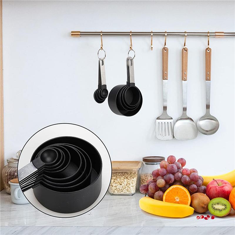 8-delige Maatbekers en Lepels Set Multifunctionele Maatlepel Kit Thee Koffie Poeder Vloeistof Maatbekers Keuken Gadgets Set