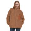 Women's Fleece Jacket Long Sleeve Zip Up Sherpa Coats Fall Winter Loose Fit Fuzzy Outerwear with Pockets