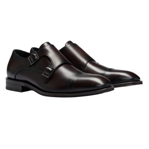 Boss Mens Derrek Leather Double Monk Strap Oxfords