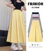 Yellow Yamamoto culottes women's summer thin, new small high-waisted loose-drape ice silk casual wide-leg pants