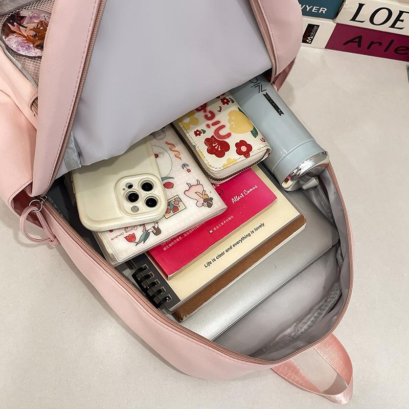 Zaino di Grande Capacità Versatile per il Campus Borsa Trasparente per Dolori Zaino Casual Multi-strato da Viaggio Stile College Borsa da Scuola
