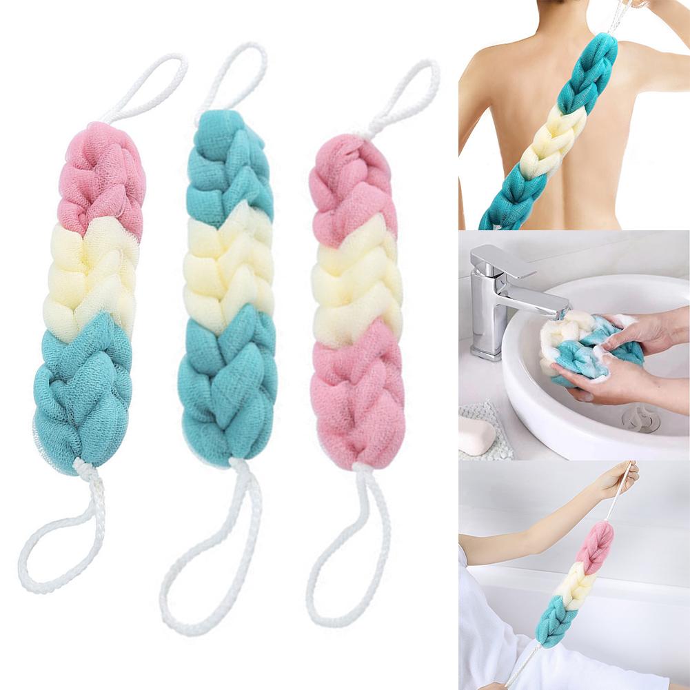 2Pcs Bath Strip Long Bath Loofahs Stretchable Mesh Exfoliating Loofah Back Scrubber Adult Bath Towel With Back Bath Towel