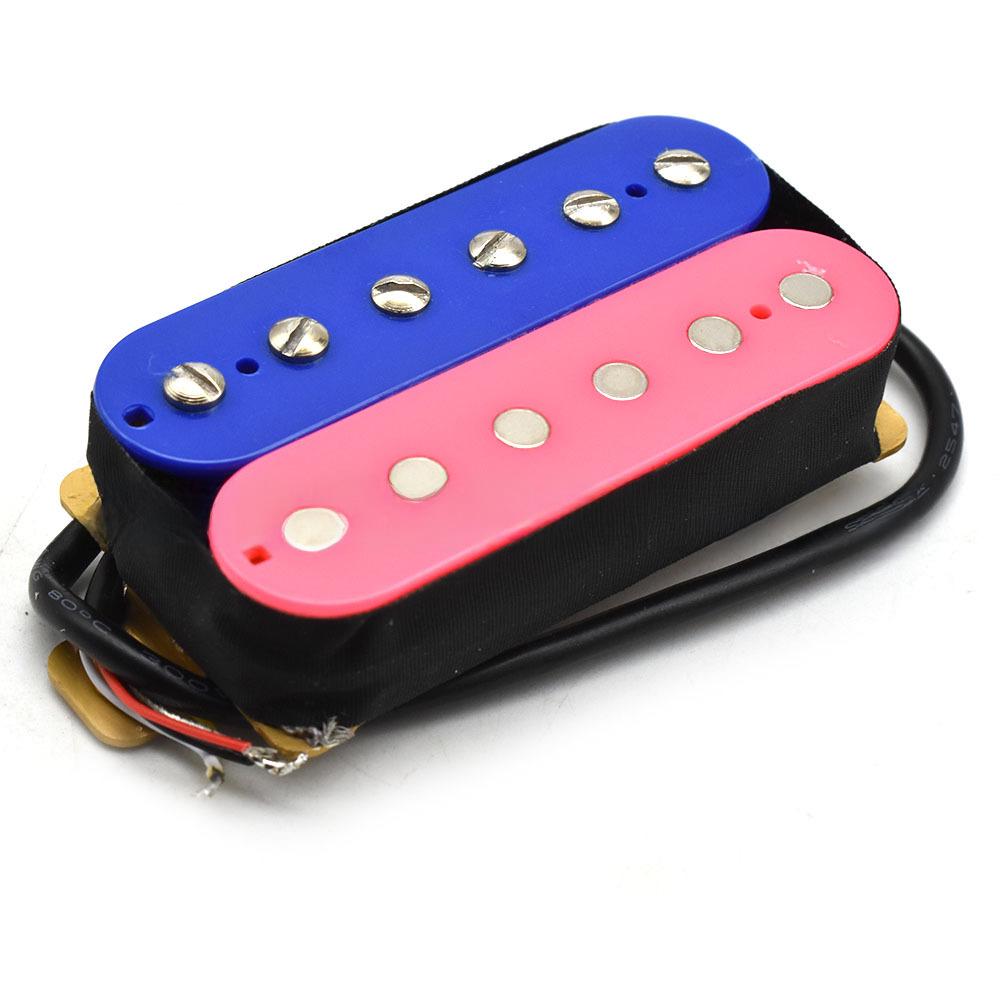 Micro de Guitare Électrique Double Bobinage Noir et Jaune pour Chevalet Double Manche (50 / 52mm)