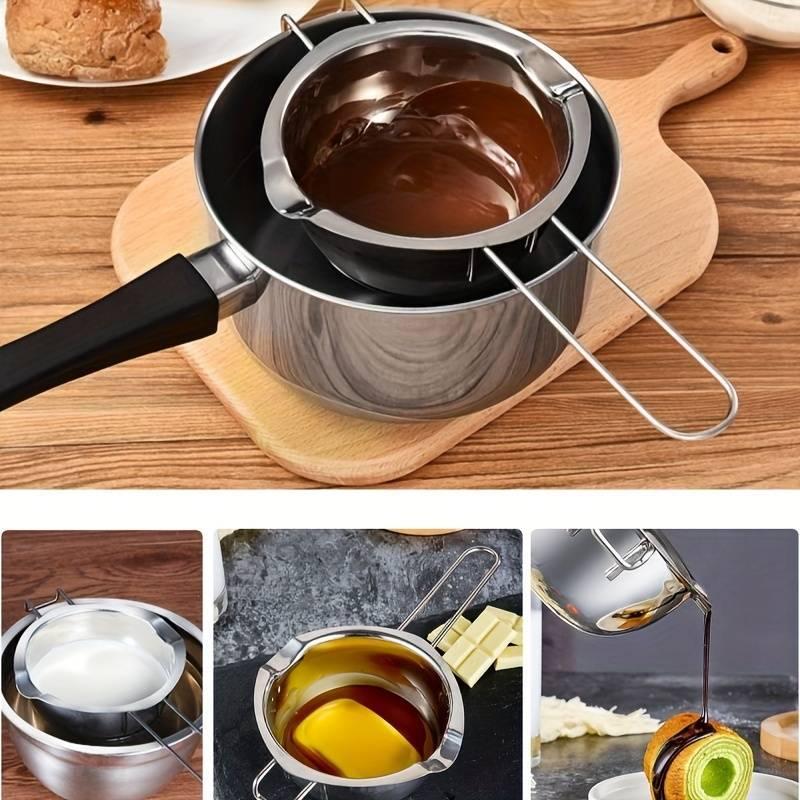 400Ml Chocolate Melting Pot 304 Stainless Steel Melting Pot For Melting Butter Cheese Candy Chocolate And Candle Wax