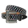 European & American Rhinestone Square Buckle Leather Belt - Sequin Punk Rock Style