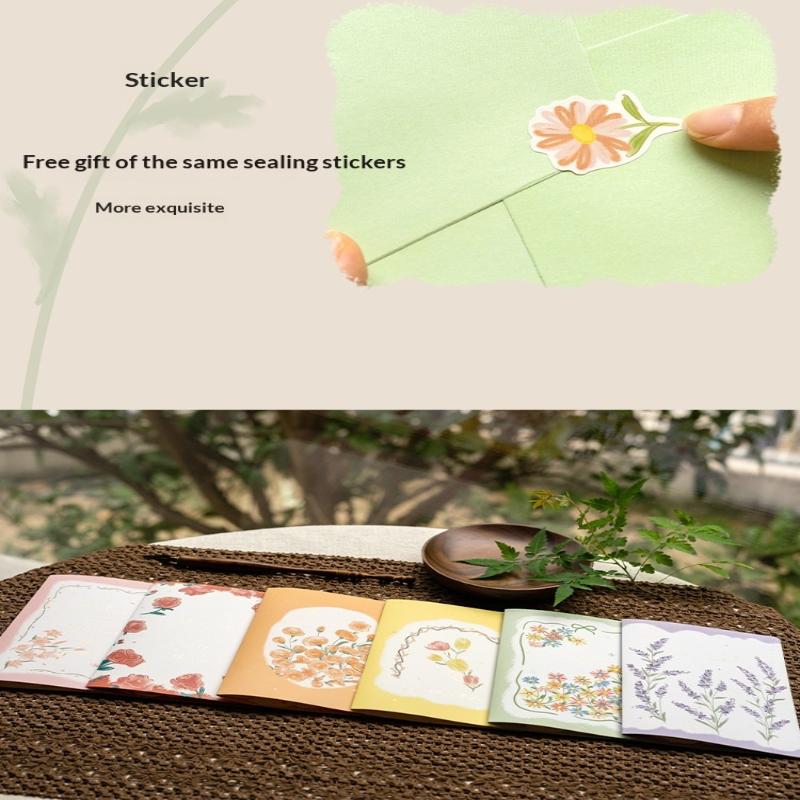 3D Style Creative Minimalist Greeting Card Original Flower Blessing Card Birthday Party Invitation Letter Gift