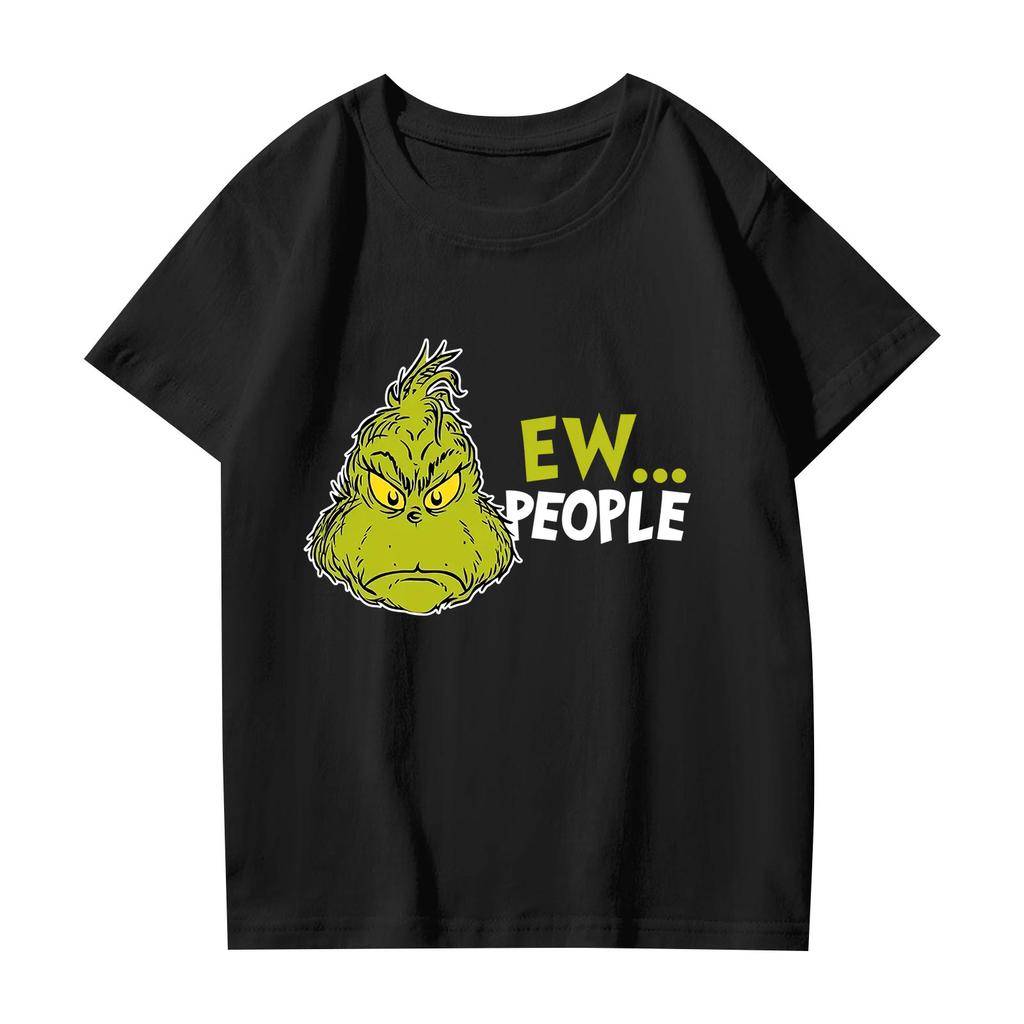 Fashionable Round Neck Short Sleeve Work Clothes Printed Tops For KID Summer Tops