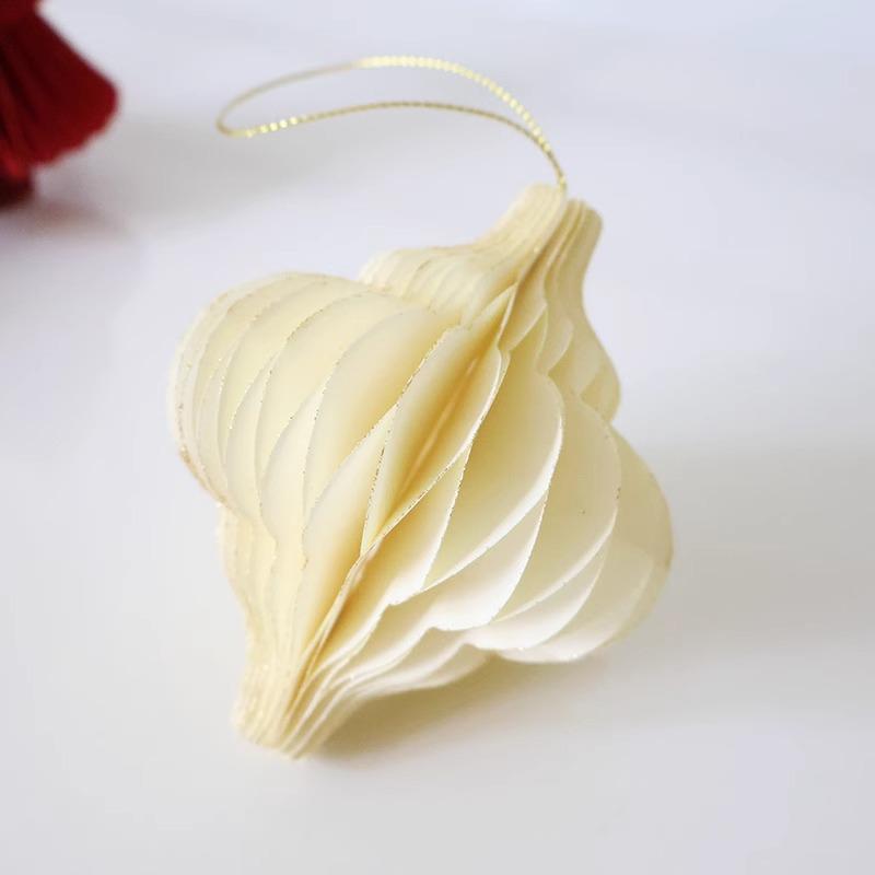 Christmas Honeycomb Ball & Bell Ornaments for Tree and Wall Decoration