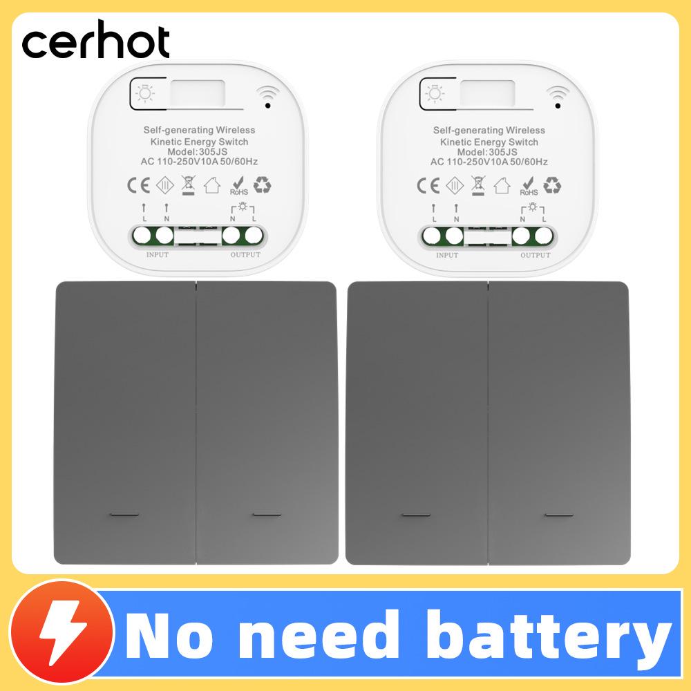 Battery-free, Waterproof, Self-powered Smart Switch; Wireless and Adhesive, Remote Control for Easy Household Use.