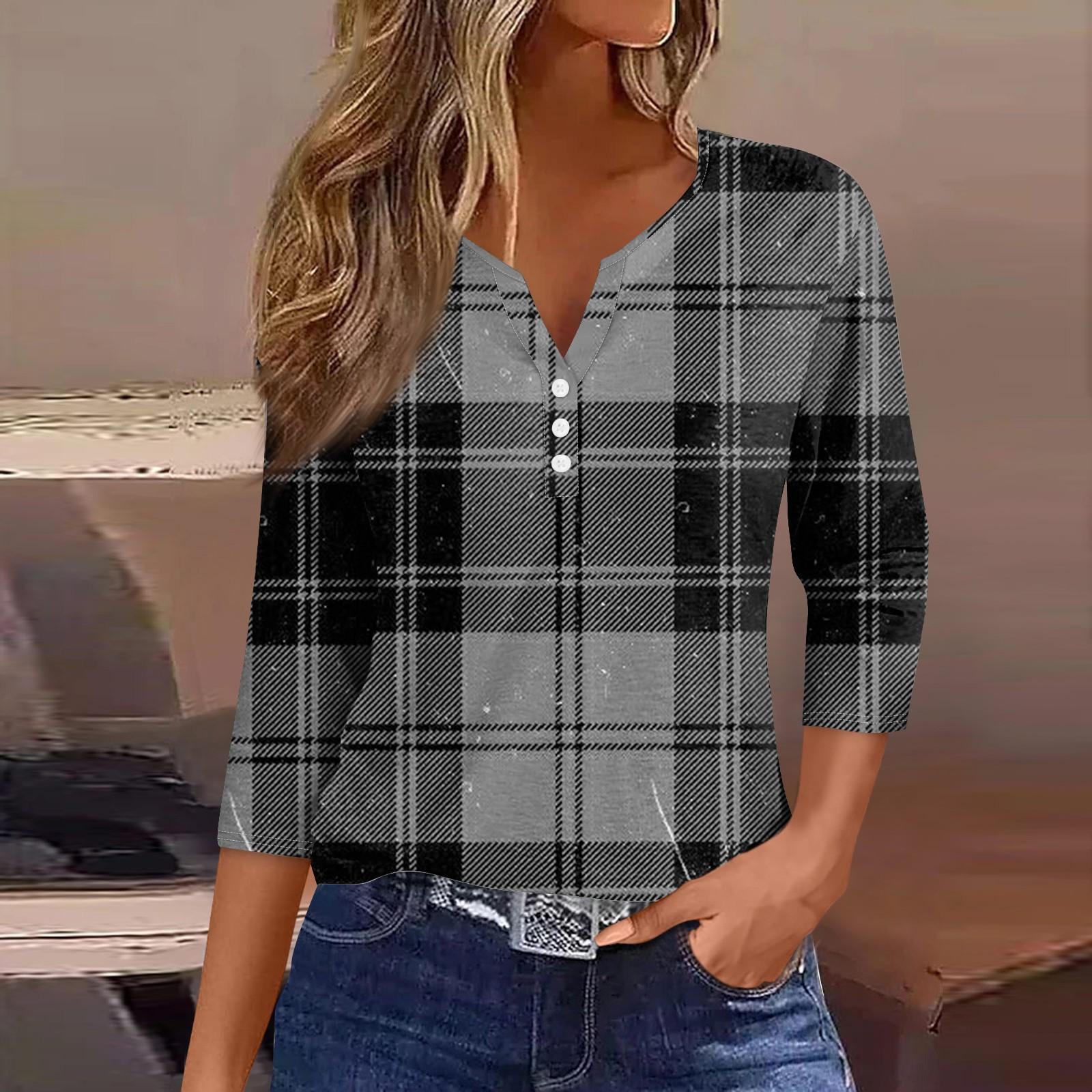 

Женская летняя хлопковая льняная футболка, топы, свободная блузка с рукавами 3/4, винтажная одежда с круглым вырезом, одежда больших размеров M серый