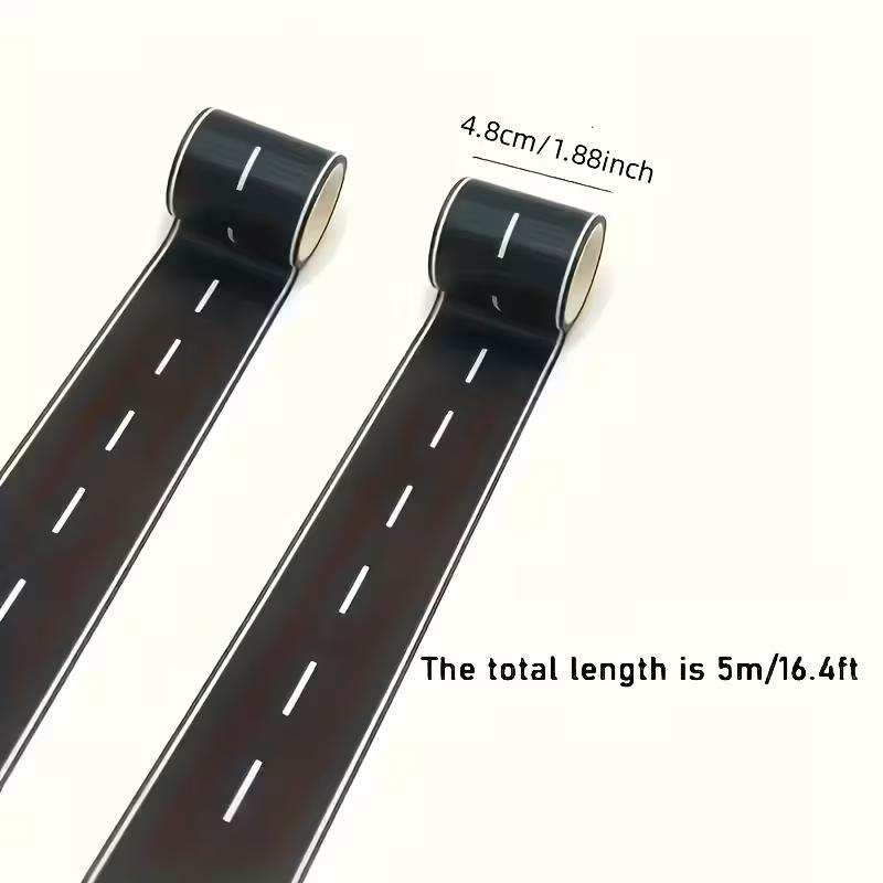 Cartoon DIY Road Rail Transit and Paper Tape Railway Highway Tape