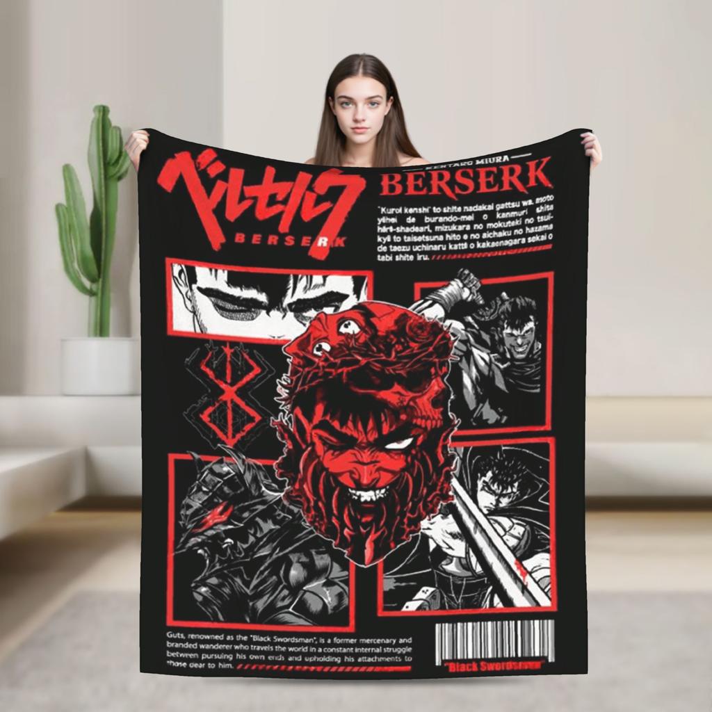 Anime Berserk Warm Blanket Kids Plush Bedding Throws Street Trend Living Room Flannel Bedspread Sofa Bed Cover