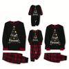 Christmas Print Cute Family Set Pajamas, Home Clothes, Family Set Long Sleeve Top Pants Set