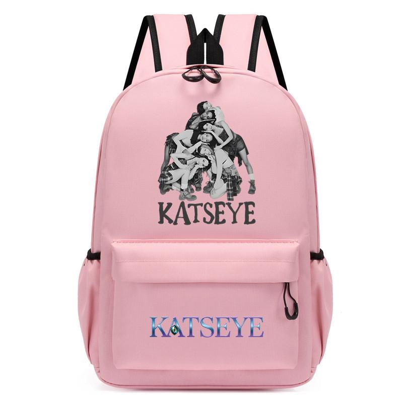 60123-5 Zaino Stampato KATSEYE Unisex per Bambini Zaino Studente Scuola Impermeabile Borsa da Viaggio