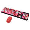 Wireless Keyboard and Mouse Combo 2.4G Wireless Mode sy Operate Retro Punk Keyboard with 3 DPI   Gaming Mouse