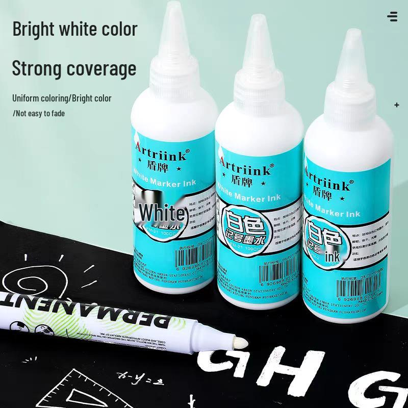 Quick-Dry Waterproof White Ink Refill for Art & Construction Markers