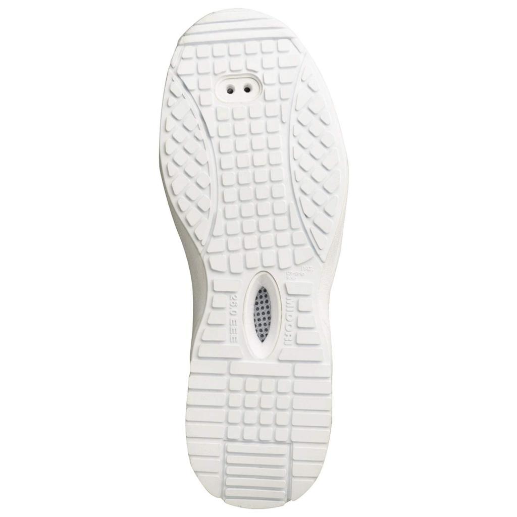 Midori Anzen Nurse Shoes, Sneakers, Medical/Nursing Care, Slip-Resistant, Lightweight, Unisex, Medical Elepass CSS306N, Anti-Static, White, Size 24.0c