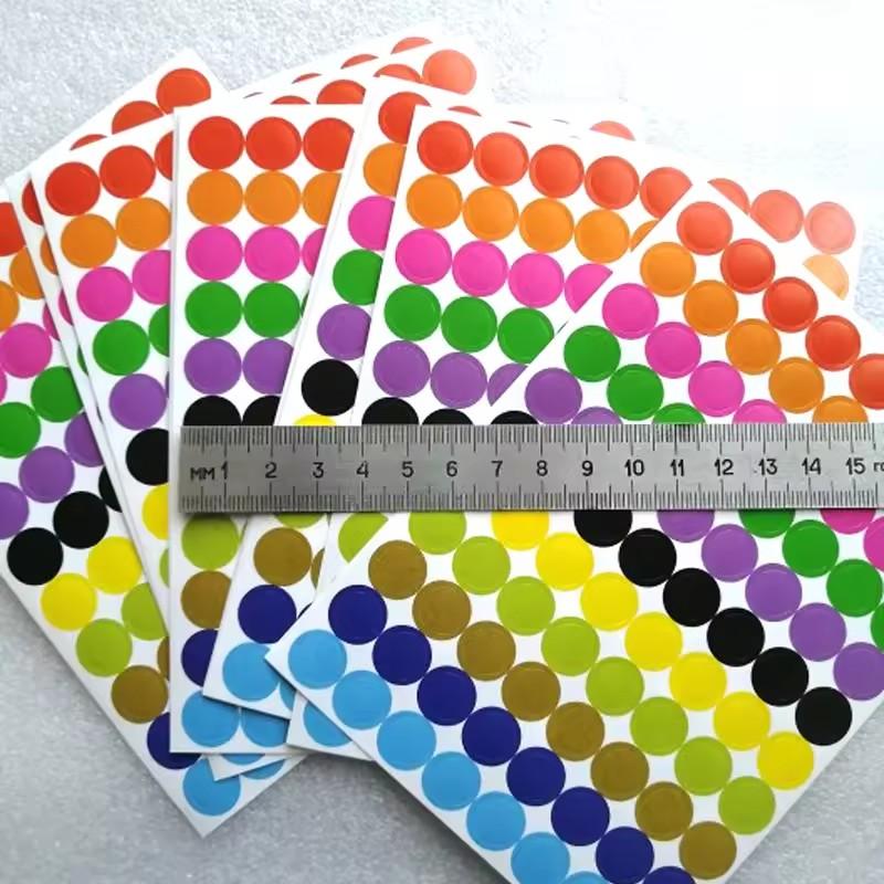 880pcs/10 Sheet 10mm Round Spot Circles Sealing Stiker Paper Labels Coloured Dot Stickers Adhesive Package Label Gift